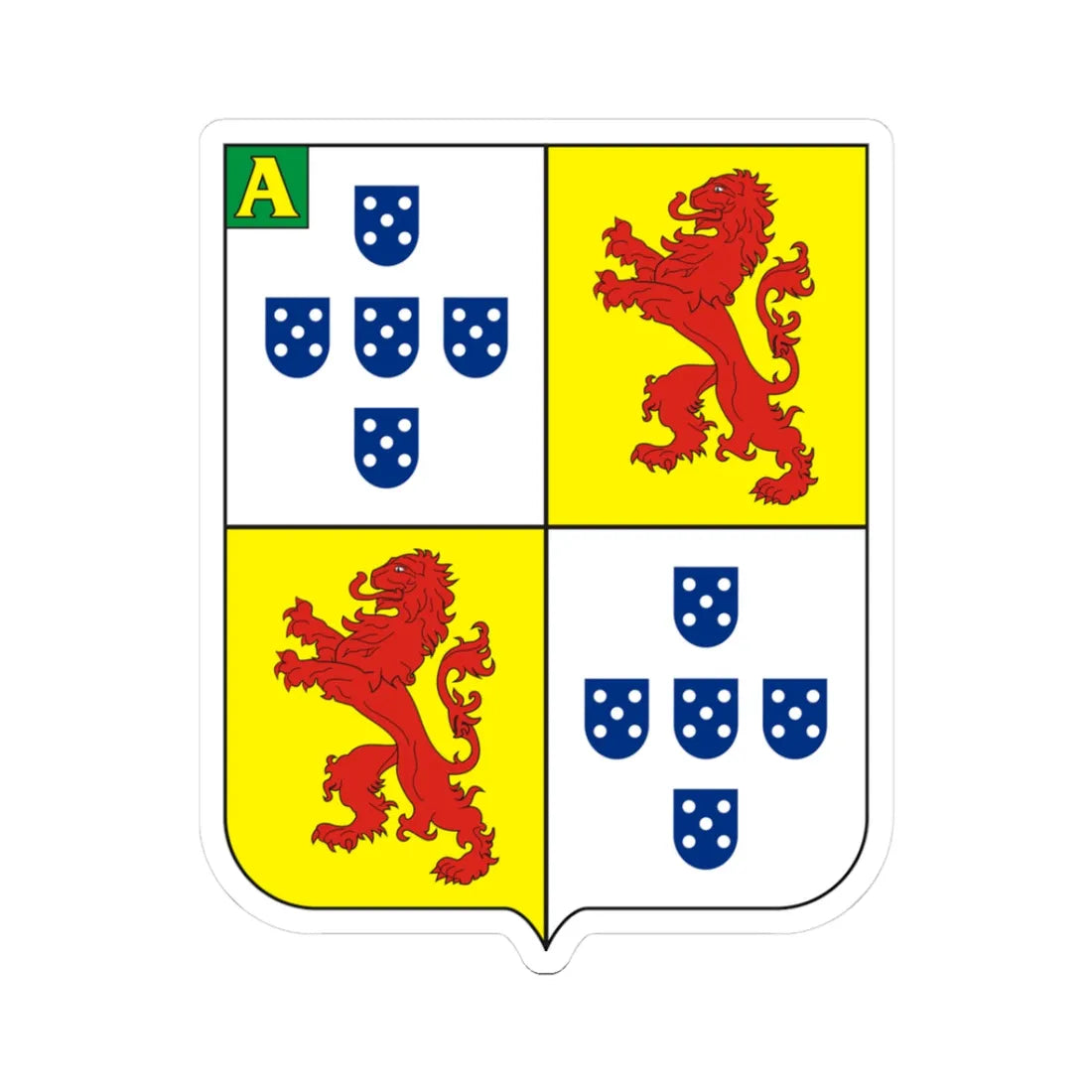 COA Baron of Morenos (Brazil) (Coat of Arms) STICKER Vinyl Kiss-Cut Decal 3 Inch White - The Sticker Space