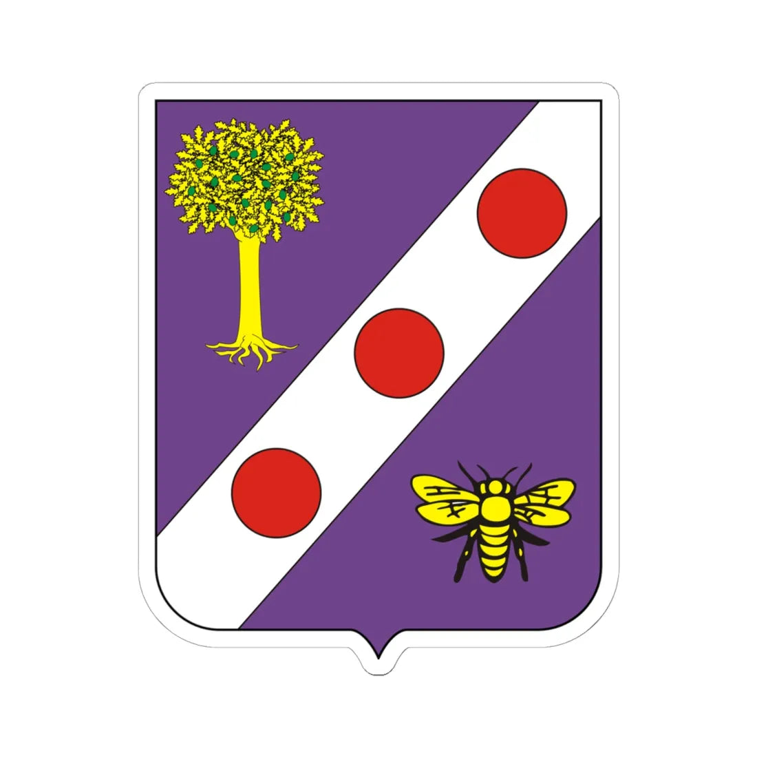 COA Baron of Oliveira Roxo (Brazil) (Coat of Arms) STICKER Vinyl Kiss-Cut Decal 6 Inch White - The Sticker Space