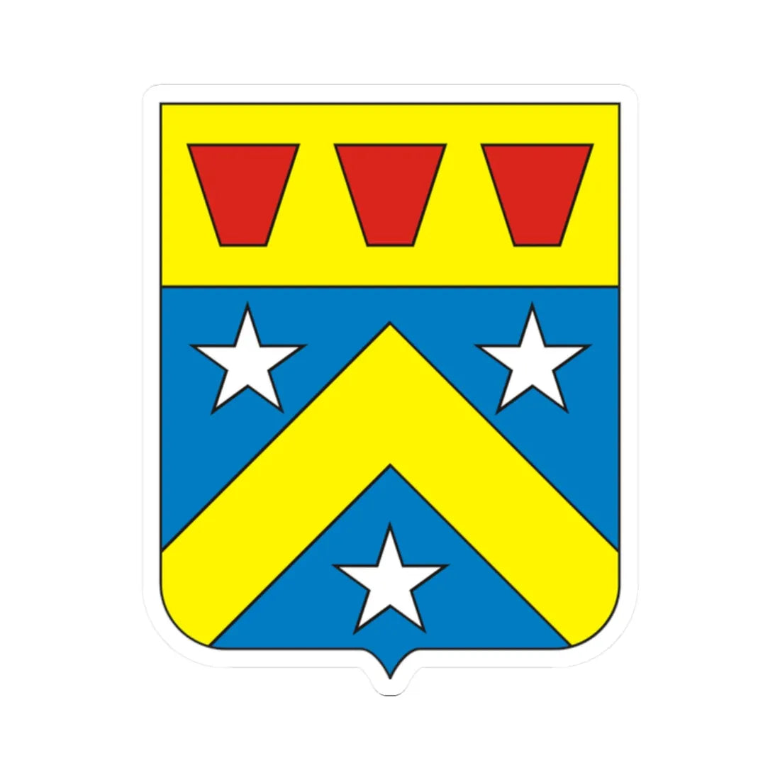 COA Baron of Poconé (Brazil) (Coat of Arms) STICKER Vinyl Kiss-Cut Decal 2 Inch White - The Sticker Space