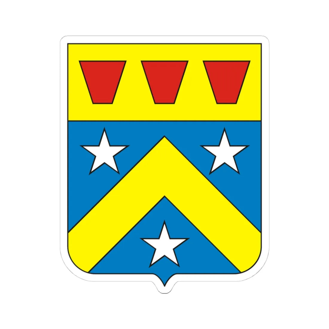 COA Baron of Poconé (Brazil) (Coat of Arms) STICKER Vinyl Kiss-Cut Decal 4 Inch White - The Sticker Space