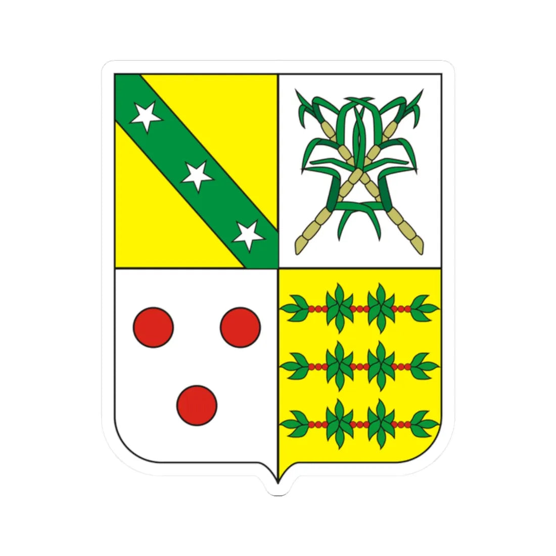 COA Baron of Santa Clara (Brazil) (Coat of Arms) STICKER Vinyl Kiss-Cut Decal 2 Inch White - The Sticker Space