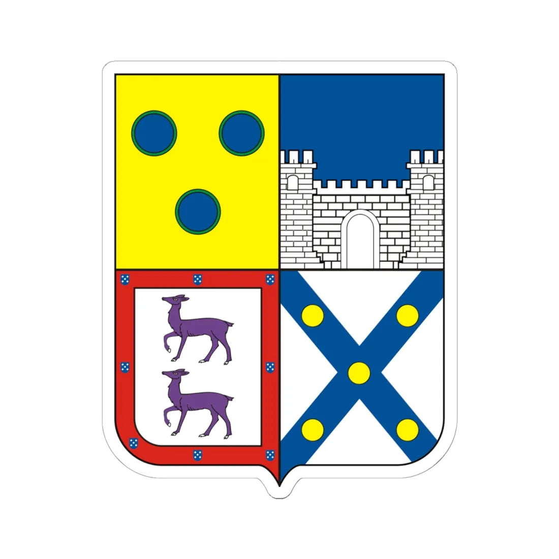 COA Baron of São Bento (Brazil) (Coat of Arms) STICKER Vinyl Kiss-Cut Decal 6 Inch White - The Sticker Space