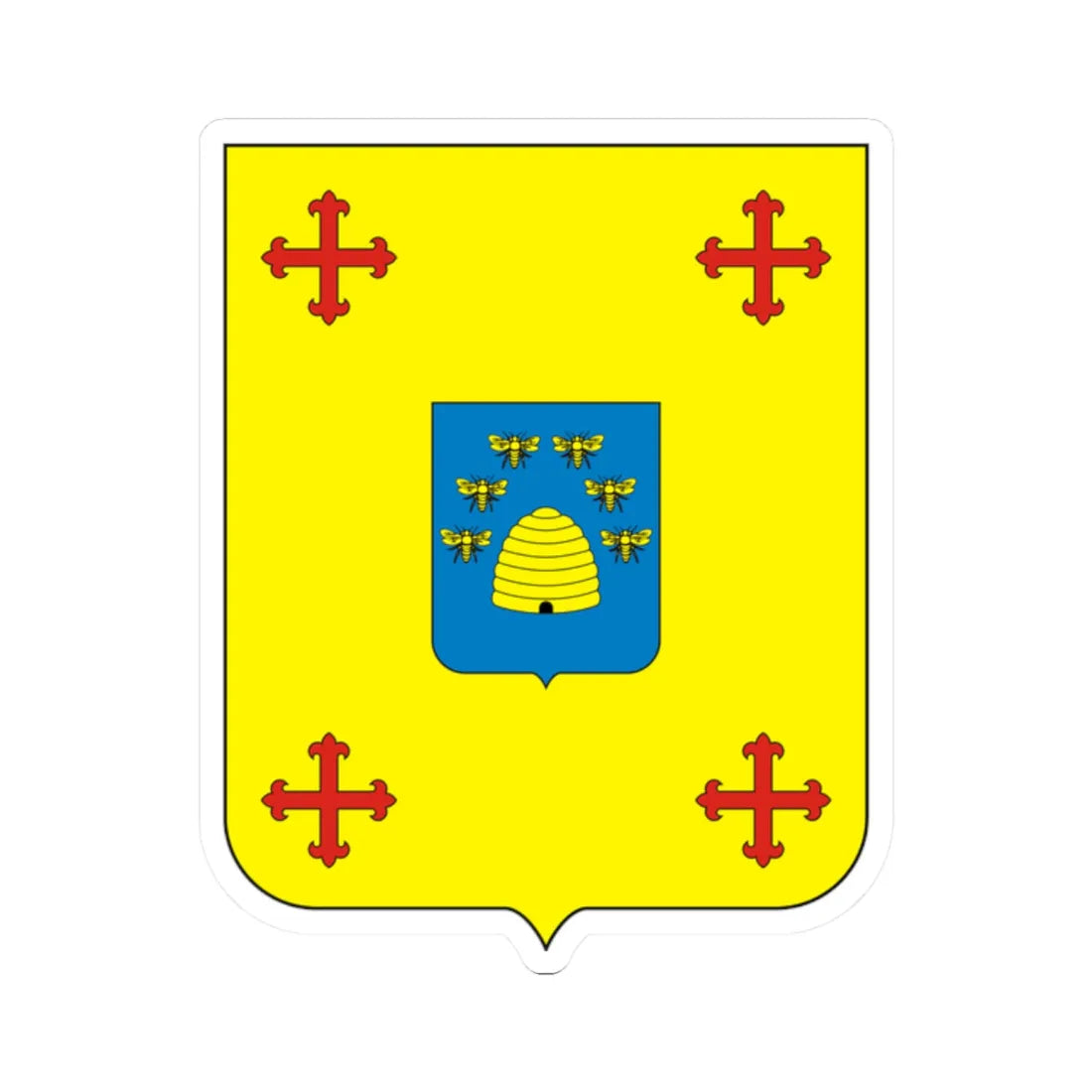 COA Baron of São Vítor (Brazil) (Coat of Arms) STICKER Vinyl Kiss-Cut Decal 2 Inch White - The Sticker Space