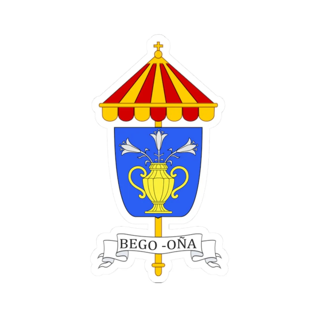 COA Basilica Begoña (Spain) (Coat of Arms) STICKER Vinyl Kiss-Cut Decal 2 Inch White - The Sticker Space