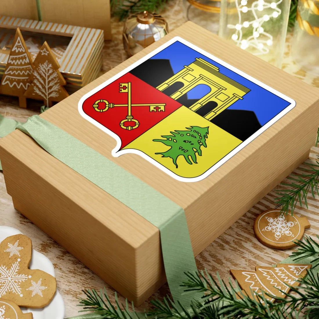 Coa Batna French Algeria (Algeria) (Coat of Arms) STICKER Vinyl Kiss-Cut Decal - The Sticker Space