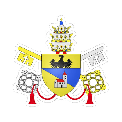 CoA Benedetto XV (Italy) (Coat of Arms) STICKER Vinyl Kiss-Cut Decal 6 Inch White - The Sticker Space