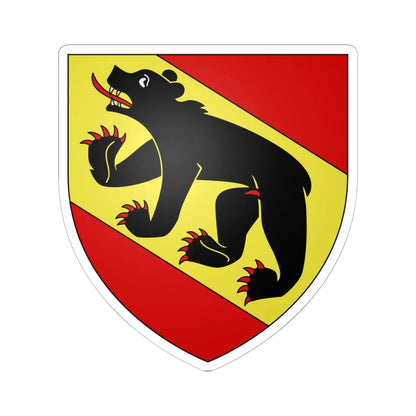 CoA Bern Canton (Switzerland) (Coat of Arms) STICKER Vinyl Kiss-Cut Decal 6 Inch White - The Sticker Space