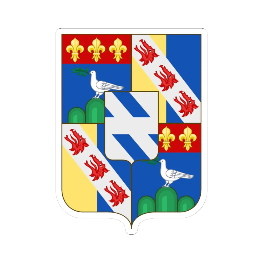 CoA Bianchi Dottula (Italy) (Coat of Arms) STICKER Vinyl Kiss-Cut Decal 3 Inch White - The Sticker Space