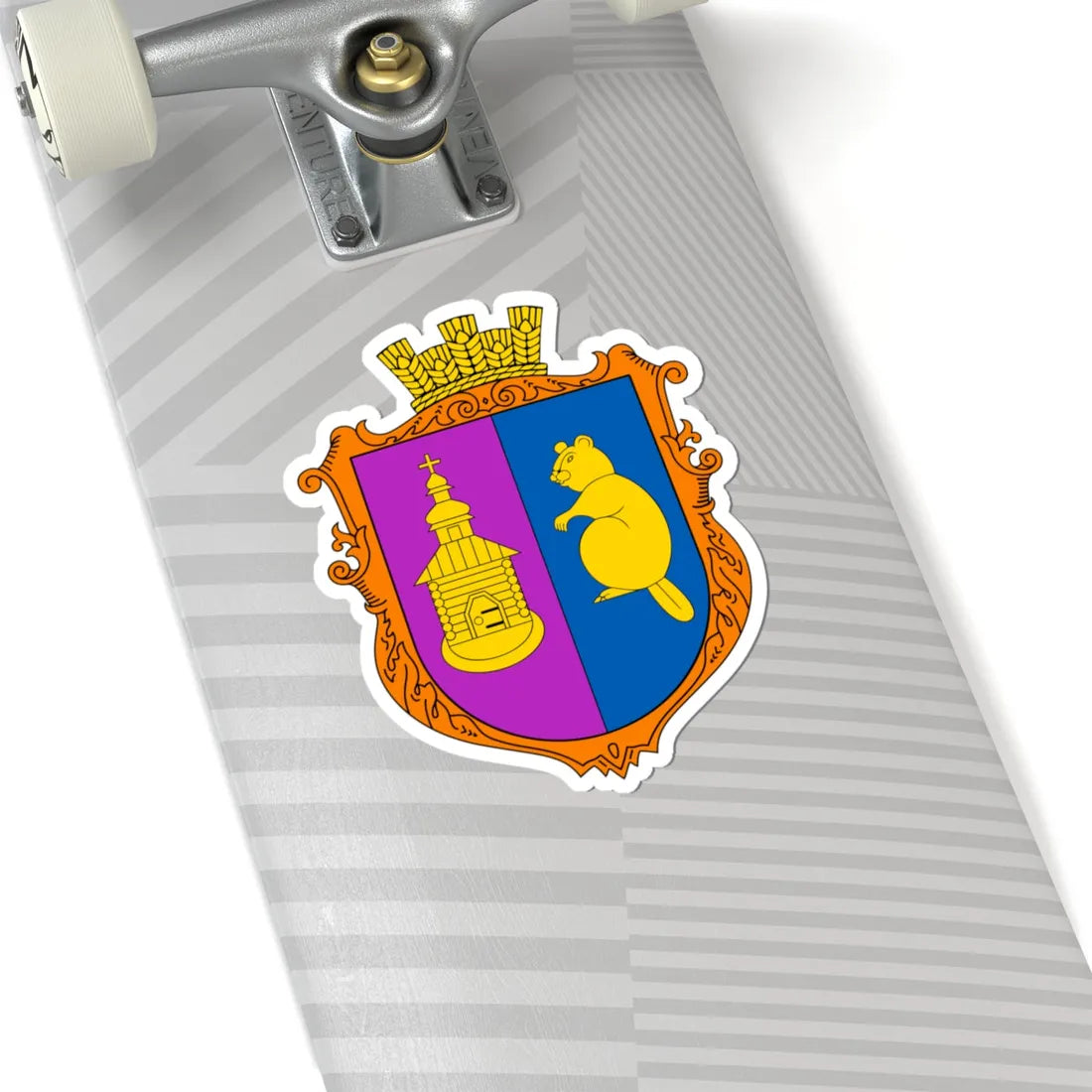 COA Bobryk Kyivska Ukraine UHT (Ukraine) (Coat of Arms) STICKER Vinyl Kiss-Cut Decal - The Sticker Space