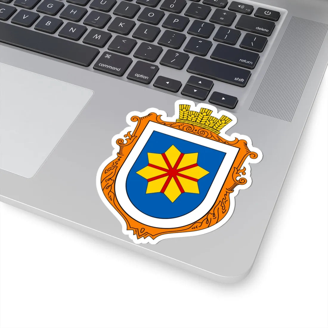 COA Bohdanivka Kyivska Ukraine UHT (Ukraine) (Coat of Arms) STICKER Vinyl Kiss-Cut Decal - The Sticker Space