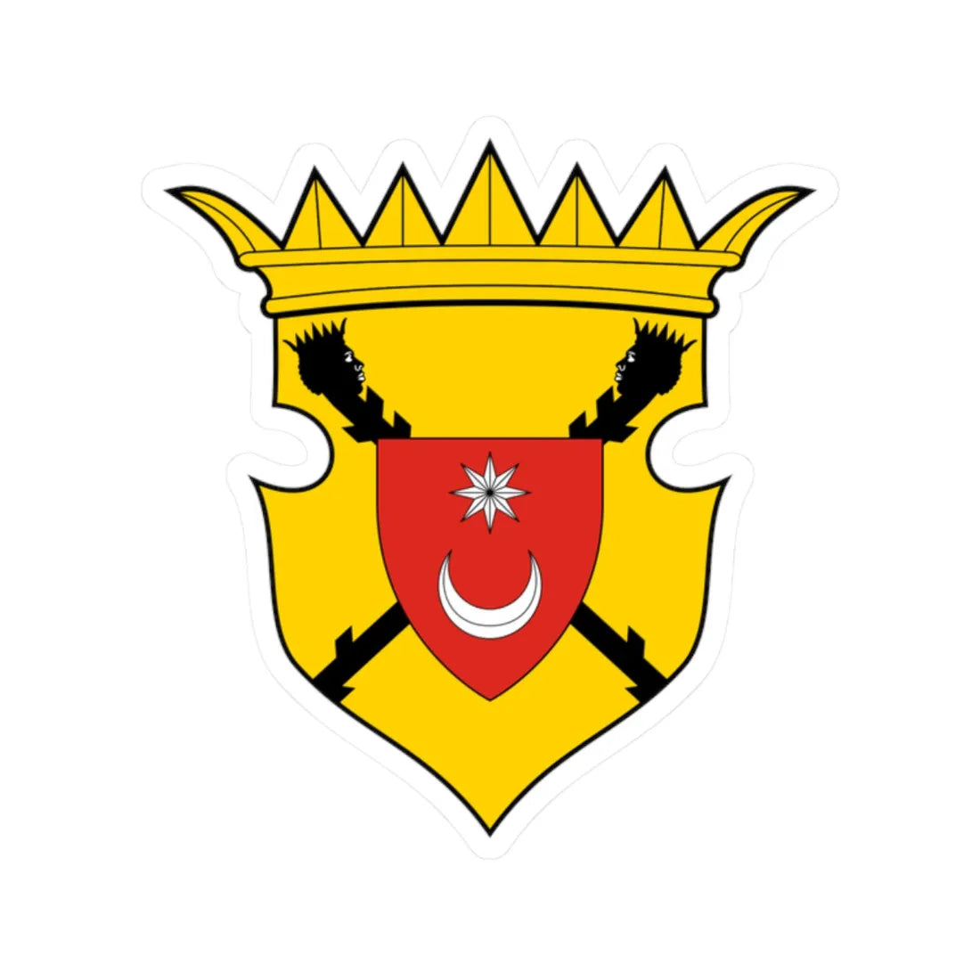 Coa Bosnia and Herzegovina Country History Fojnica Armorial 17th century (Algeria) (Coat of Arms) STICKER Vinyl Kiss-Cut Decal 2 Inch White - The Sticker Space