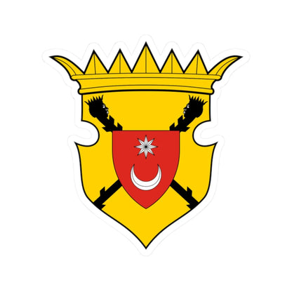 Coa Bosnia and Herzegovina Country History Fojnica Armorial 17th century (Algeria) (Coat of Arms) STICKER Vinyl Kiss-Cut Decal 2 Inch White - The Sticker Space