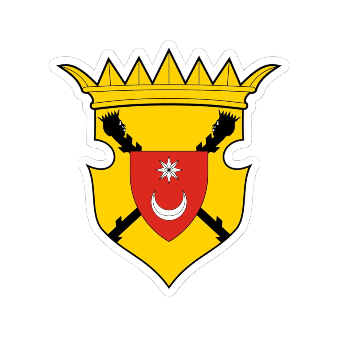 Coa Bosnia and Herzegovina Country History Fojnica Armorial 17th century (Algeria) (Coat of Arms) STICKER Vinyl Kiss-Cut Decal 4 Inch White - The Sticker Space