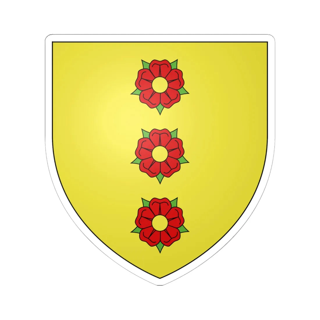 CoA Buchegg Family (Switzerland) (Coat of Arms) STICKER Vinyl Kiss-Cut Decal 6 Inch White - The Sticker Space