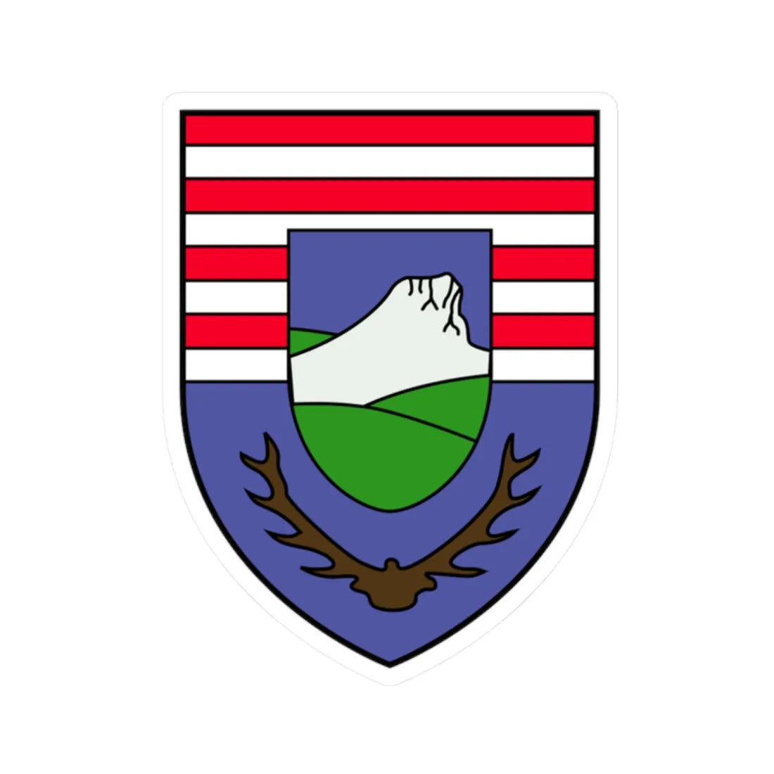 COA Budaörs (Hungary) (Coat of Arms) STICKER Vinyl Kiss-Cut Decal 2 Inch White - The Sticker Space