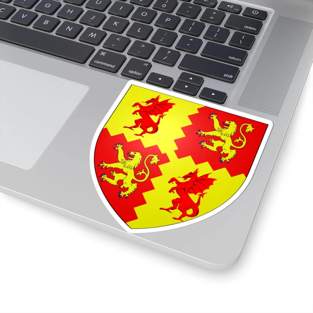 COA Carmarthenshire (United Kingdom) (Coat of Arms) STICKER Vinyl Kiss-Cut Decal - The Sticker Space