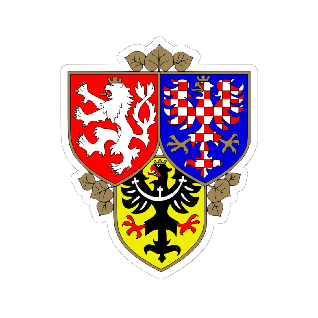 CoA Castle Guard (Czech Republic) (Coat of Arms) STICKER Vinyl Kiss-Cut Decal 6 Inch White - The Sticker Space