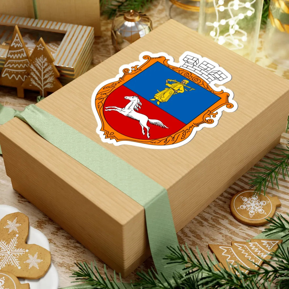 COA Cherkasy Cherkaska Ukraine UHT (Ukraine) (Coat of Arms) STICKER Vinyl Kiss-Cut Decal - The Sticker Space