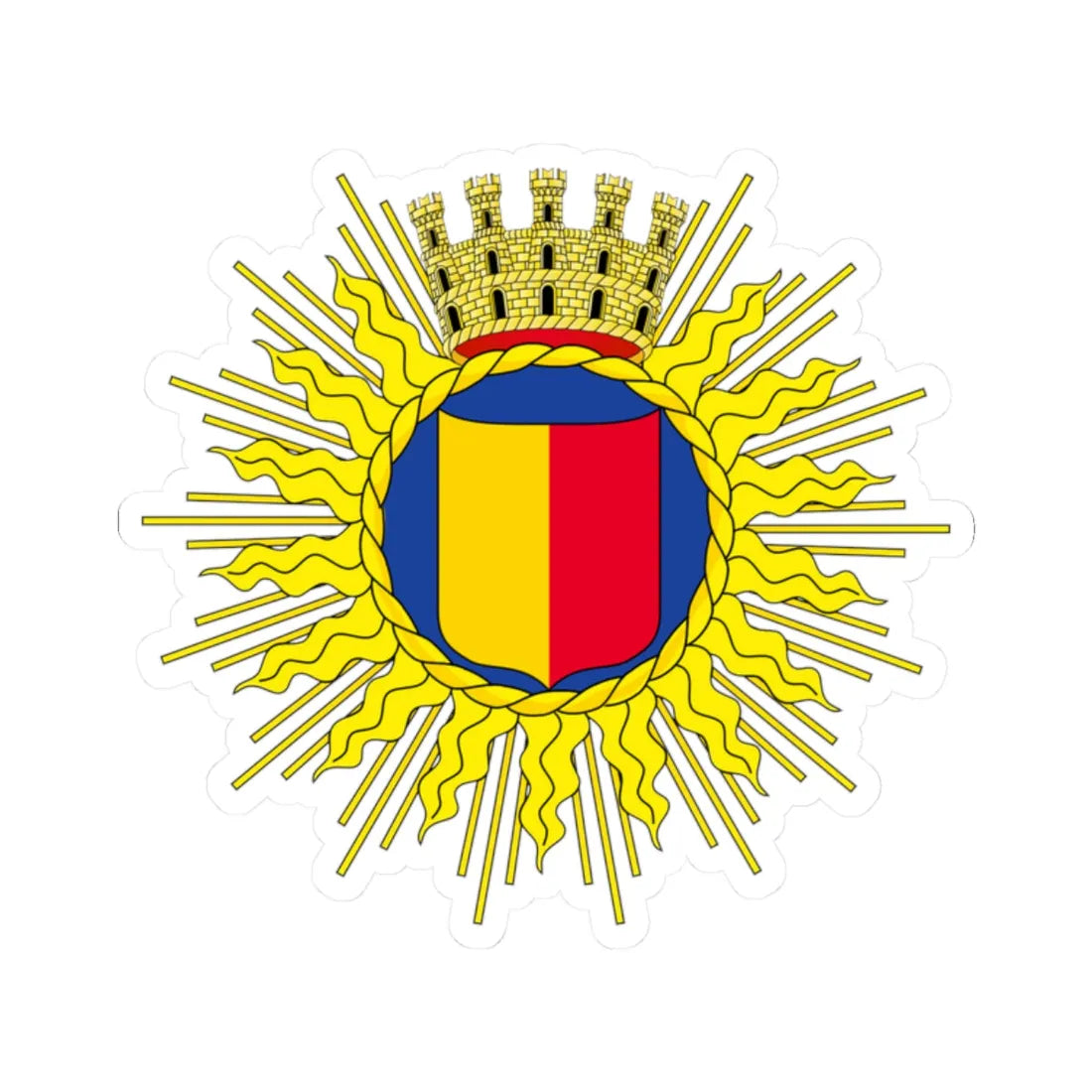 CoA Città di Bergamo (Italy) (Coat of Arms) STICKER Vinyl Kiss-Cut Decal 2 Inch White - The Sticker Space