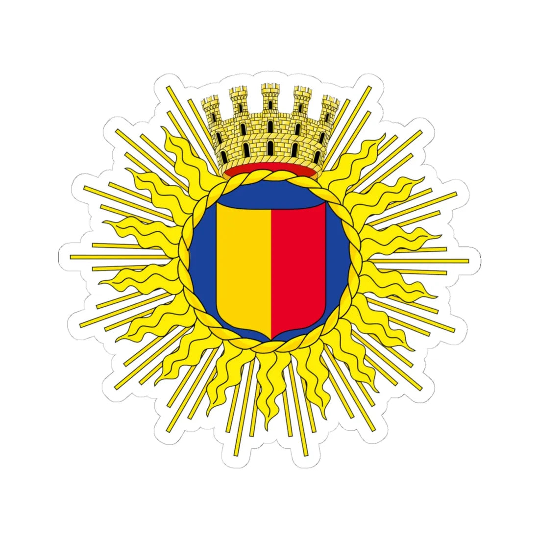 CoA Città di Bergamo (Italy) (Coat of Arms) STICKER Vinyl Kiss-Cut Decal 4 Inch White - The Sticker Space