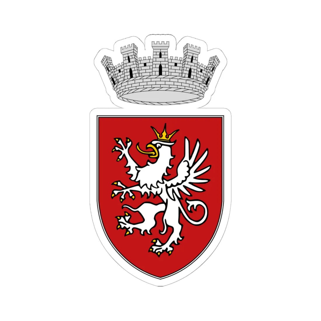 CoA Città di Perugia (Italy) (Coat of Arms) STICKER Vinyl Kiss-Cut Decal - The Sticker Space