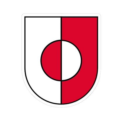 CoA civ ITA Toblach-Dobbiaco (Italy) (Coat of Arms) STICKER Vinyl Kiss-Cut Decal 6 Inch White - The Sticker Space