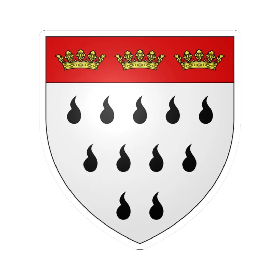 CoA Cologne NRW (Germany) (Coat of Arms) STICKER Vinyl Kiss-Cut Decal 2 Inch White - The Sticker Space
