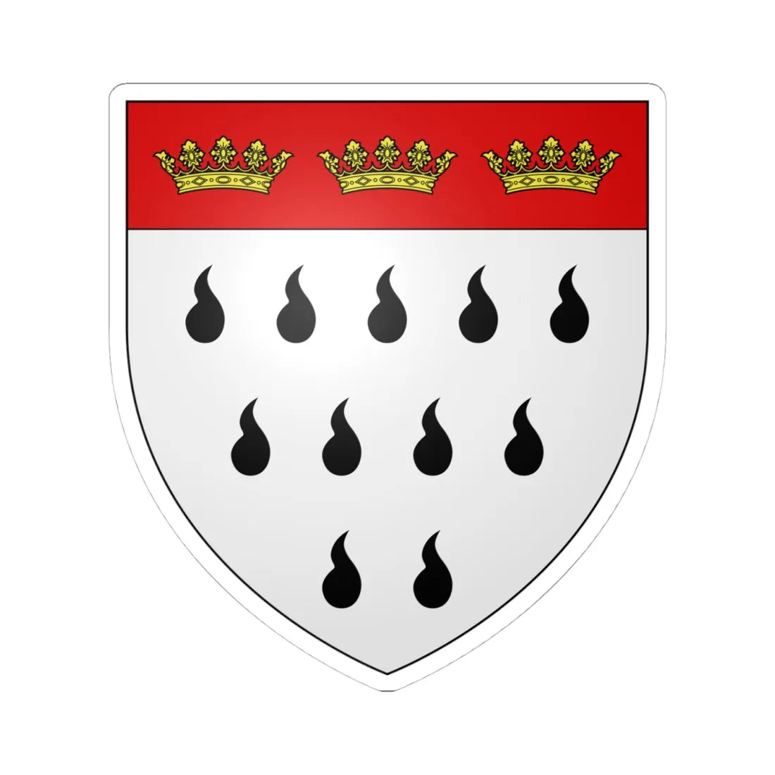 CoA Cologne NRW (Germany) (Coat of Arms) STICKER Vinyl Kiss-Cut Decal 4 Inch White - The Sticker Space