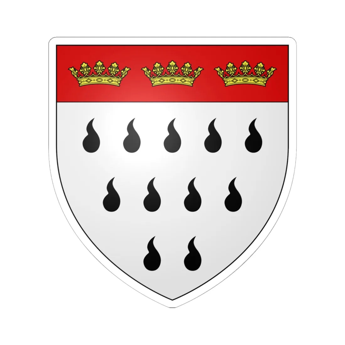 CoA Cologne NRW (Germany) (Coat of Arms) STICKER Vinyl Kiss-Cut Decal 6 Inch White - The Sticker Space