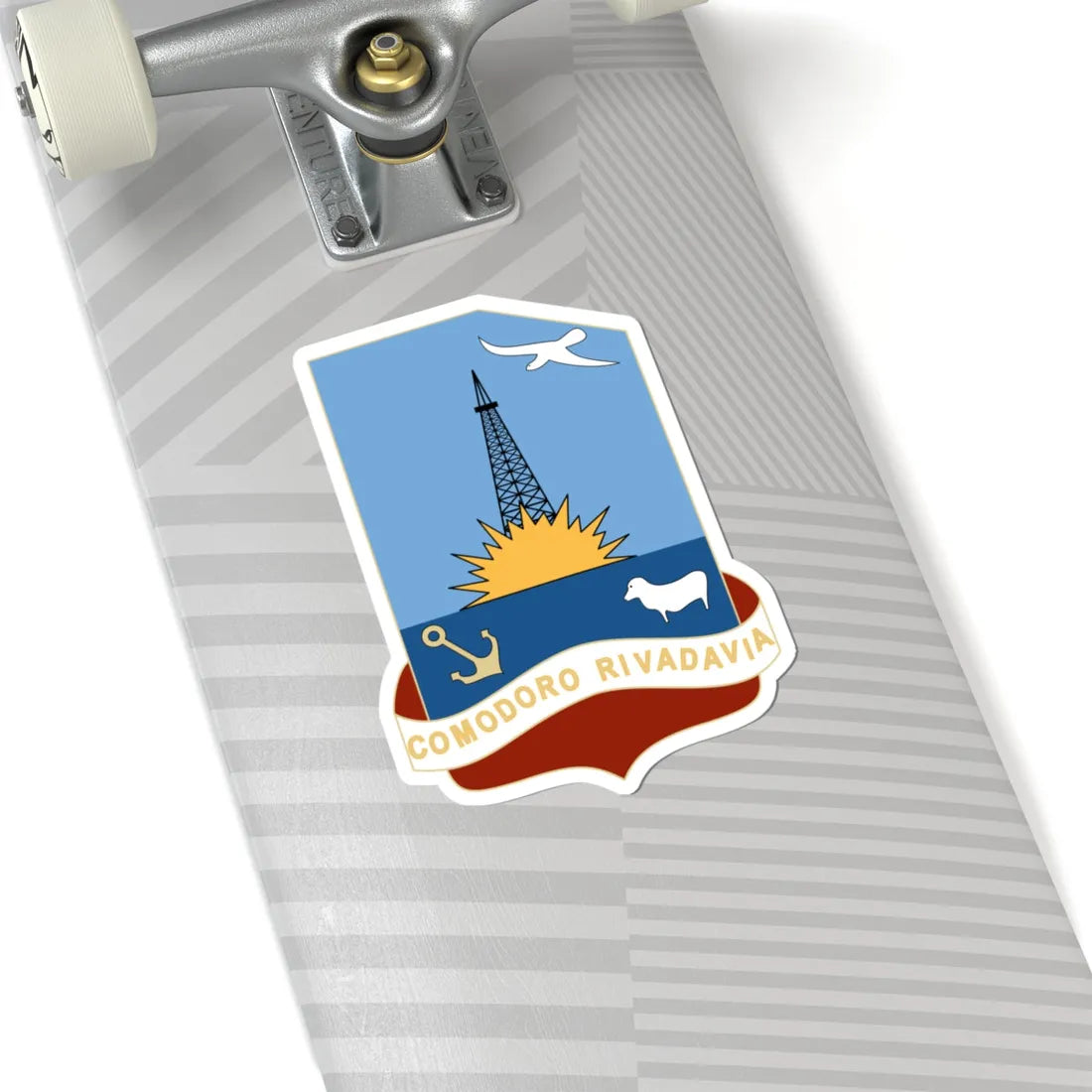 COA-Comodoro Rivadavia (Argentina) (Coat of Arms) STICKER Vinyl Kiss-Cut Decal - The Sticker Space