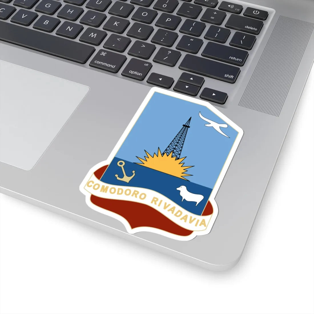 COA-Comodoro Rivadavia (Argentina) (Coat of Arms) STICKER Vinyl Kiss-Cut Decal - The Sticker Space