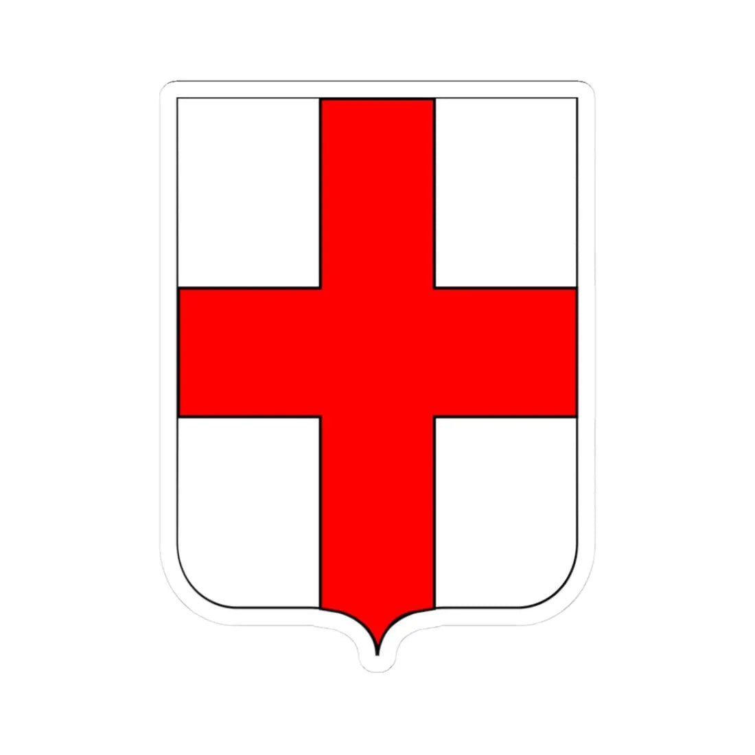 CoA Comune di Ailoche 2 (Italy) (Coat of Arms) STICKER Vinyl Kiss-Cut Decal 3 Inch White - The Sticker Space