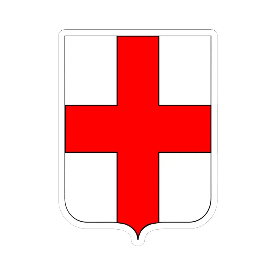 CoA Comune di Ailoche 2 (Italy) (Coat of Arms) STICKER Vinyl Kiss-Cut Decal 4 Inch White - The Sticker Space