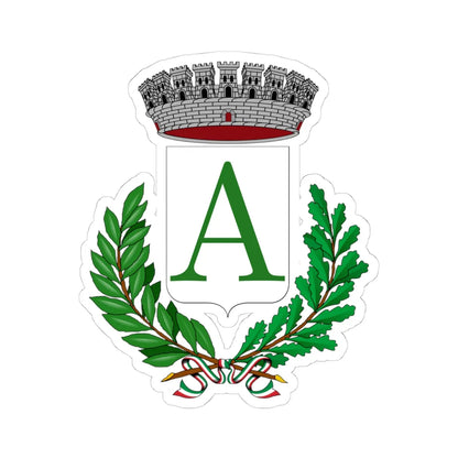 CoA Comune di Angrogna (Italy) (Coat of Arms) STICKER Vinyl Kiss-Cut Decal 4 Inch White - The Sticker Space