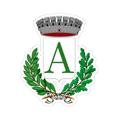 CoA Comune di Angrogna (Italy) (Coat of Arms) STICKER Vinyl Kiss-Cut Decal 6 Inch White - The Sticker Space