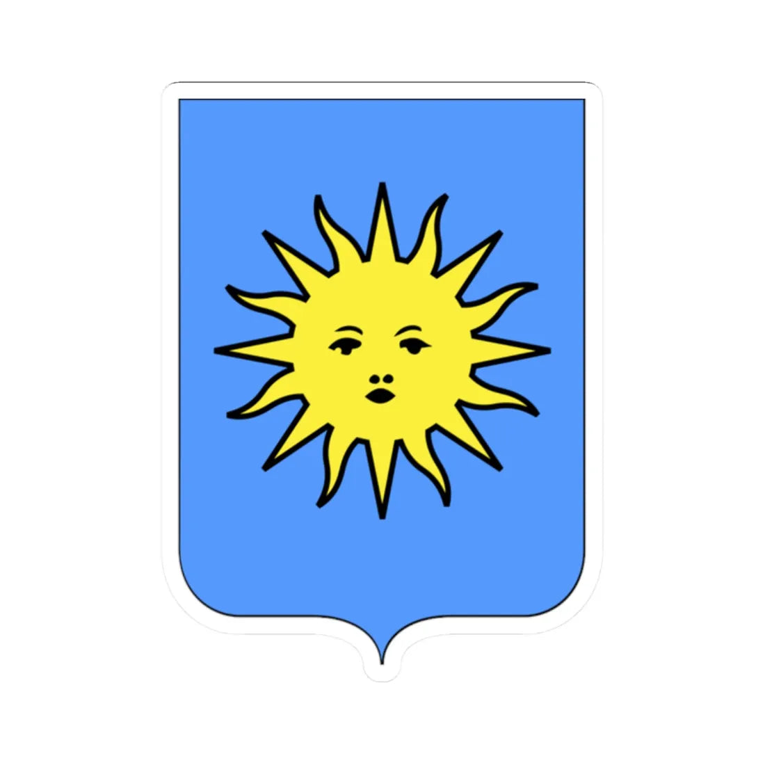 CoA Comune di Solofra 2 (Italy) (Coat of Arms) STICKER Vinyl Kiss-Cut Decal 2 Inch White - The Sticker Space