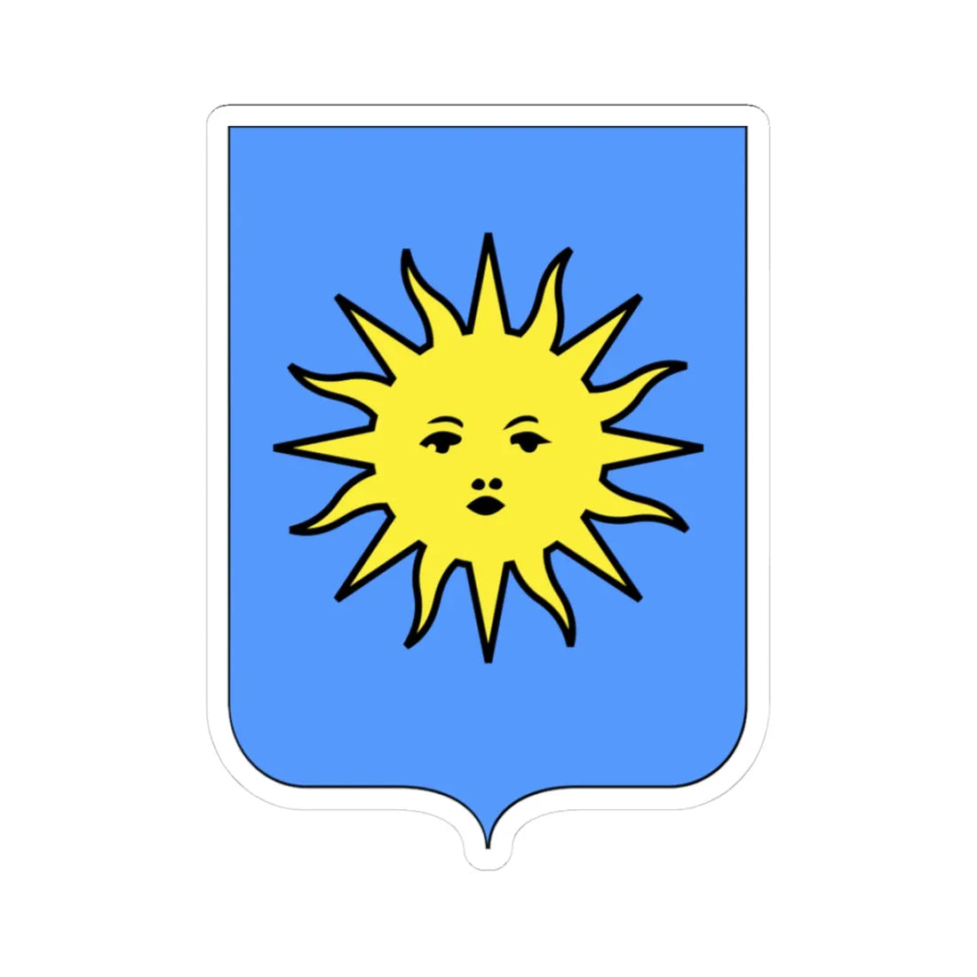 CoA Comune di Solofra 2 (Italy) (Coat of Arms) STICKER Vinyl Kiss-Cut Decal 3 Inch White - The Sticker Space