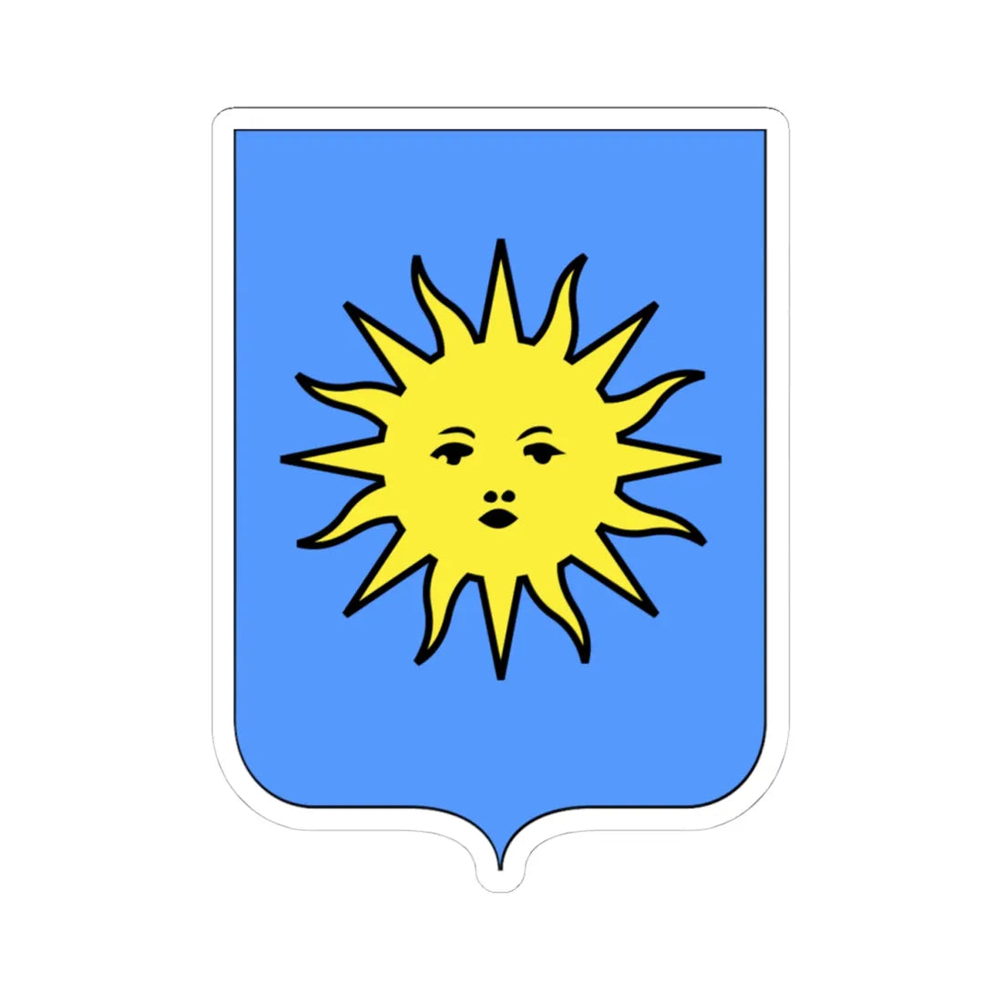 CoA Comune di Solofra 2 (Italy) (Coat of Arms) STICKER Vinyl Kiss-Cut Decal 4 Inch White - The Sticker Space