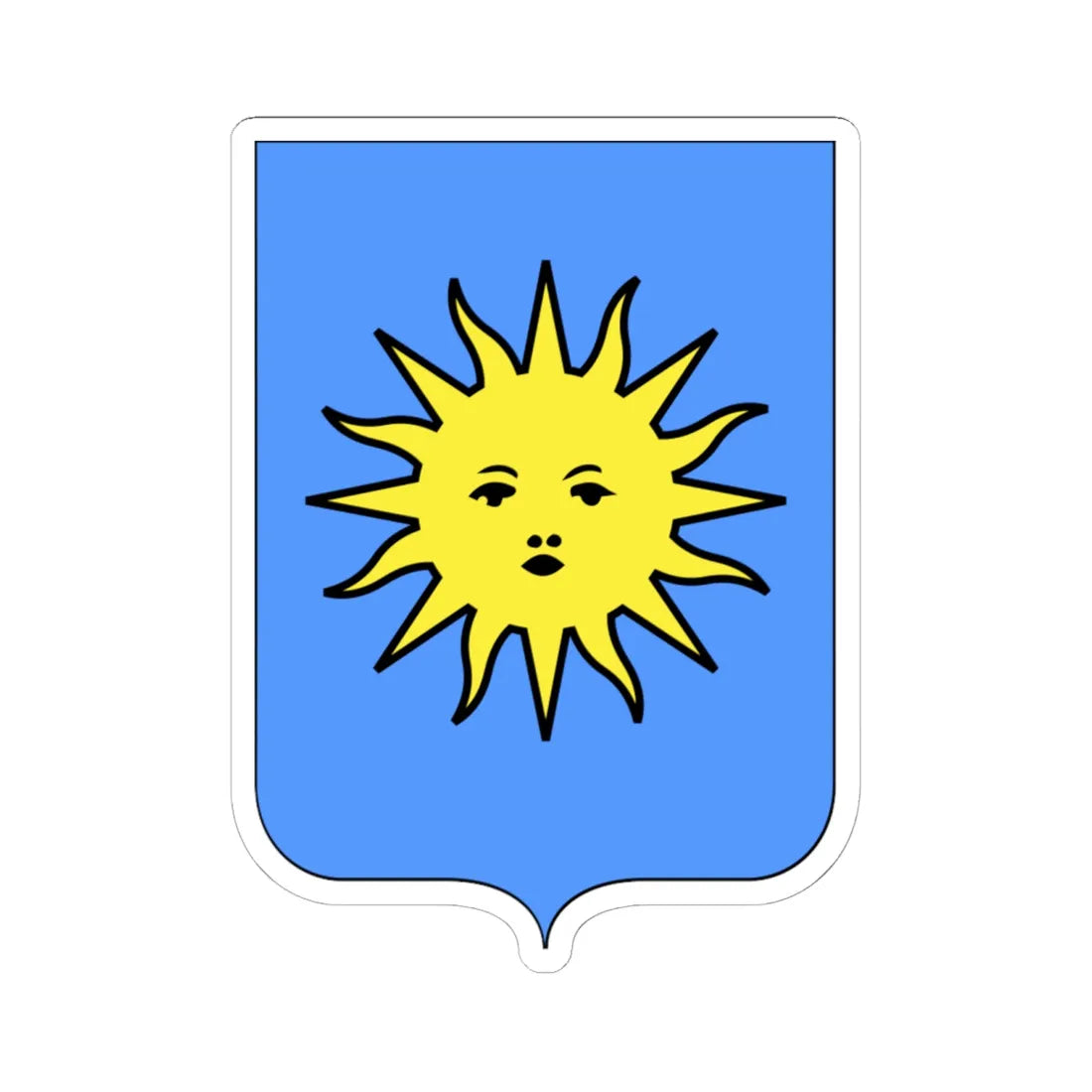 CoA Comune di Solofra 2 (Italy) (Coat of Arms) STICKER Vinyl Kiss-Cut Decal 6 Inch White - The Sticker Space