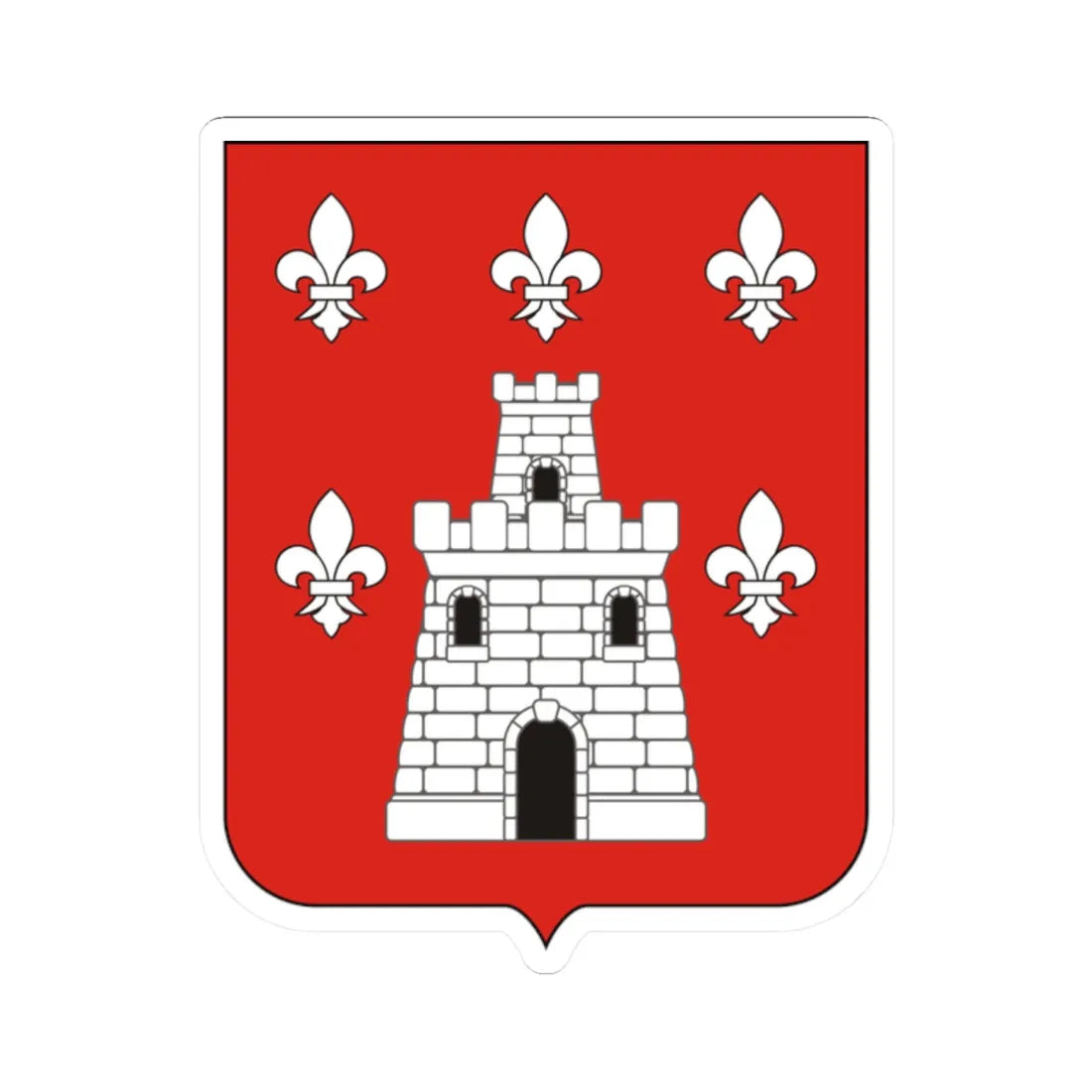 COA Count of Nioaque (Brazil) (Coat of Arms) STICKER Vinyl Kiss-Cut Decal 2 Inch White - The Sticker Space