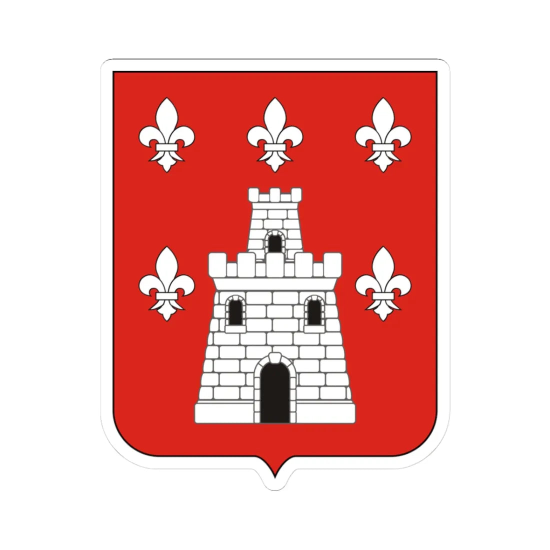 COA Count of Nioaque (Brazil) (Coat of Arms) STICKER Vinyl Kiss-Cut Decal 3 Inch White - The Sticker Space