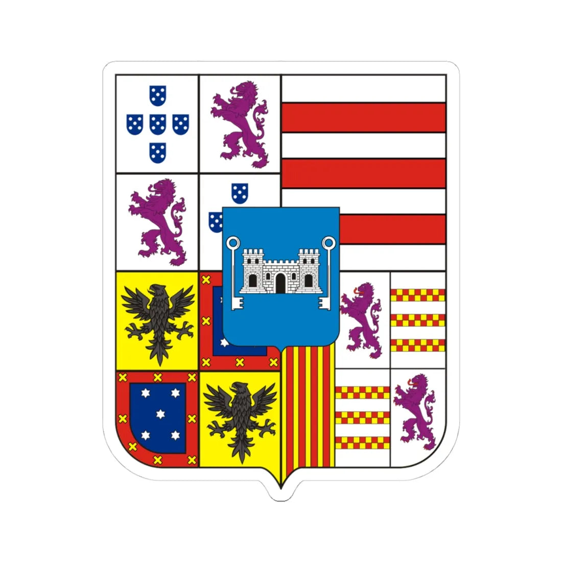 COA Count of Porto Alegre (Brazil) (Coat of Arms) STICKER Vinyl Kiss-Cut Decal 4 Inch White - The Sticker Space