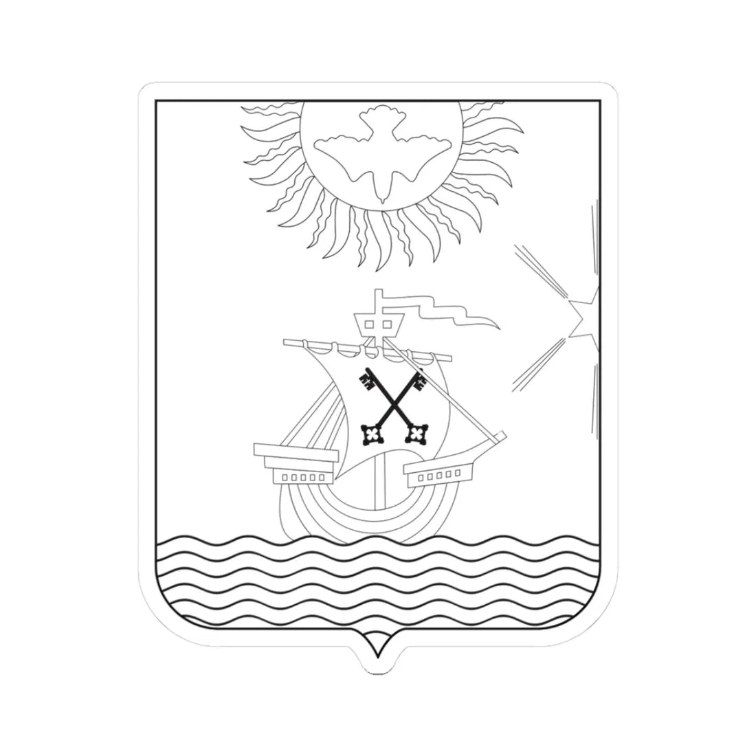 COA Count of Santa Fé (Brazil) (Coat of Arms) STICKER Vinyl Kiss-Cut Decal 3 Inch White - The Sticker Space