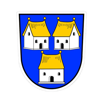 Coa de-by-dorfen (Germany) (Coat of Arms) STICKER Vinyl Kiss-Cut Decal 4 Inch White - The Sticker Space