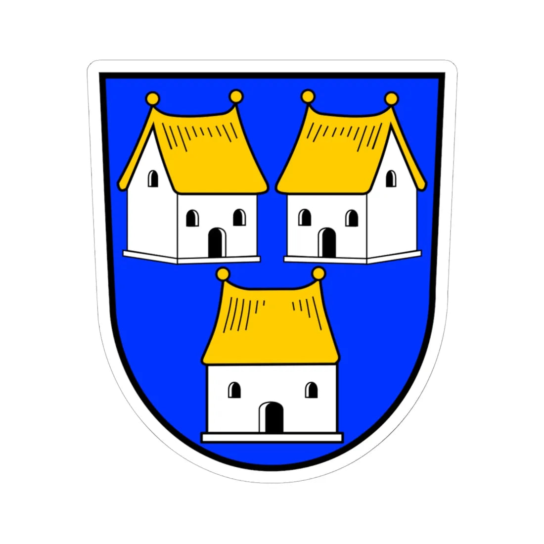 Coa de-by-dorfen (Germany) (Coat of Arms) STICKER Vinyl Kiss-Cut Decal - The Sticker Space