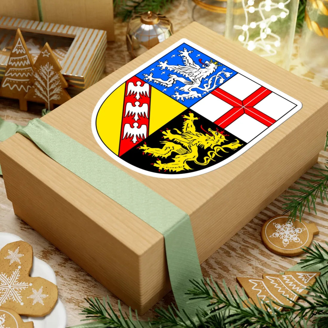 Coa de-saarland (Germany) (Coat of Arms) STICKER Vinyl Kiss-Cut Decal - The Sticker Space