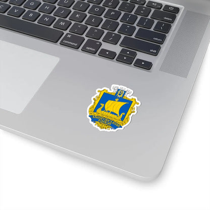 COA Dniprovskyi Kyiv Ukraine (Ukraine) (Coat of Arms) STICKER Vinyl Kiss-Cut Decal - The Sticker Space