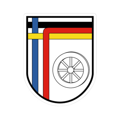 COA DtFrzBrig 4.Verskp (Germany) (Coat of Arms) STICKER Vinyl Kiss-Cut Decal 3 Inch White - The Sticker Space