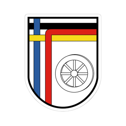 COA DtFrzBrig 4.Verskp (Germany) (Coat of Arms) STICKER Vinyl Kiss-Cut Decal 6 Inch White - The Sticker Space