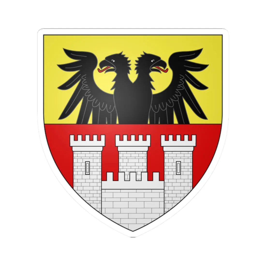 CoA Duisburg NRW (Germany) (Coat of Arms) STICKER Vinyl Kiss-Cut Decal - The Sticker Space